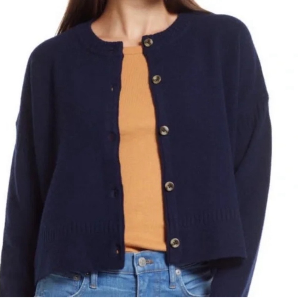 Madewell Clemence Cropped Cardigan Sweater
